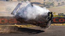 Stephen Grove driver of the #4 Grove Racing Mercedes-AMG GT3 crashes during the Bathurst 12 Hour at Mount Panorama on February 02, 2025 in Bathurst, Australia. (Photo by Daniel Kalisz/Getty Images)