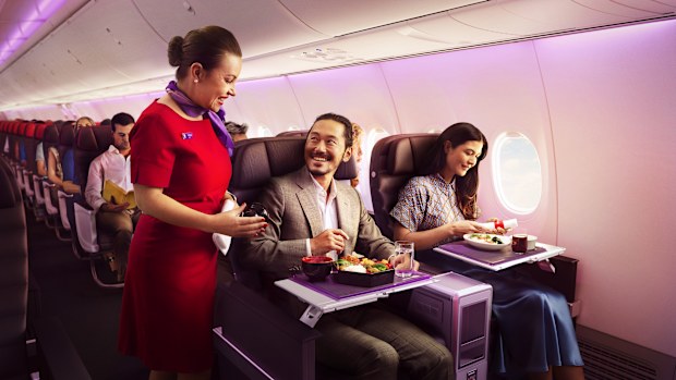 Virgin Australia unveil new interior design economy class and business class boeing 737 800