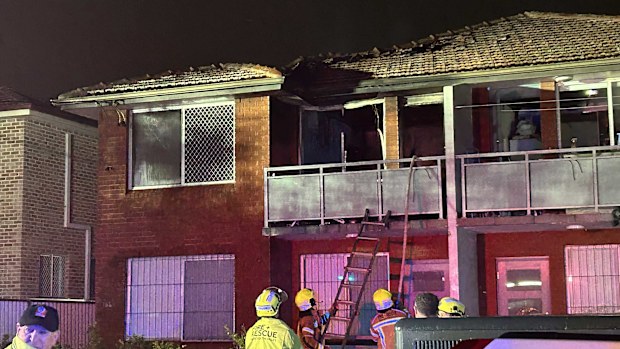 The top floor unit in Punchbowl was destroyed in the blaze. 