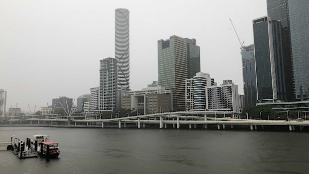 Wet weather in Brisbane.