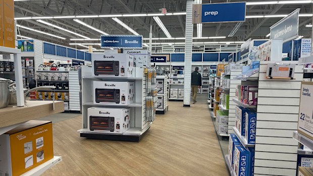 Products are displayed for sale at a Bed Bath & Beyond store in Anchorage, Alaska, on Sunday, April 23, 2023.