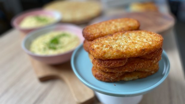 Crispy hash browns need space in the oven