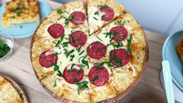 Hash brown pizza bases are a fun twist