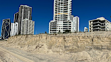 Surfers Paradise lost 30 metres of beach in Tropical Cyclone Alfred.