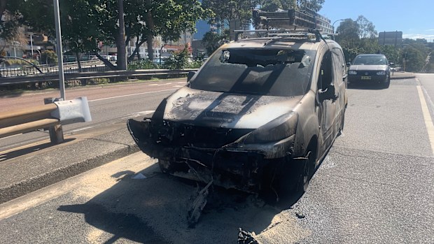 Car burst into flames inside Sydney Harbour Tunnel, the driver was unharmed. 