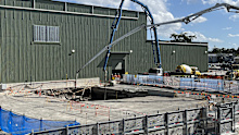 A sinkhole has opened near a major construction site in Sydney's south.