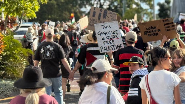 A pro-Palestine protest in Brisbane last year.