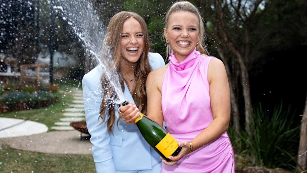 EMBARGOED UNTIL POST EP DO NOT USE The Block 2024 auction maddy and charlotte
