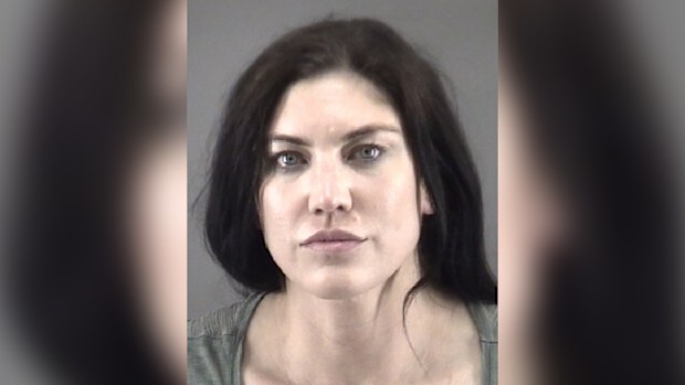 Former US goalkeeper Hope Amelia Stevens (Hope Solo), who was arrested on March 31, 2022, charged with Impaired Driving (DWI), Resisting Arrest and misdemeanor Child Abuse, was processed and subsequently released, is seen in this mugshot by Winston-Salem Police Department in Winston-Salem.