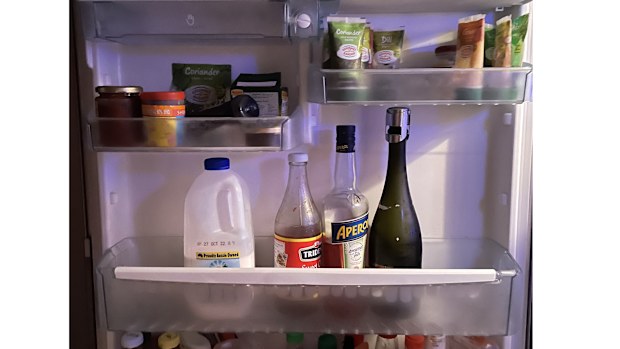 Dani keeps her favourite drinks in the door.