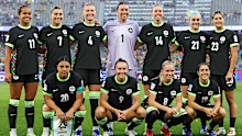 PERTH, AUSTRALIA - MARCH 17: Australia line up for a team picture during the AFC Women's Asian Cup Australia 2026 Semi Final match between Australia Matildas and China PR at Perth Stadium on March 17, 2026 in Perth, Australia. (Photo by Paul Kane/Getty Images)