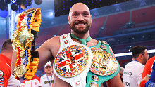 Tyson Fury is victorious at Wembley Stadium.