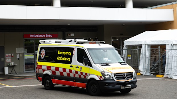 An ambulance at St Vincent's Hospital in Sydney