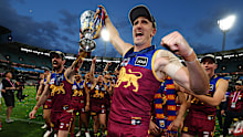 Oscar McInerney with the premiership cup.