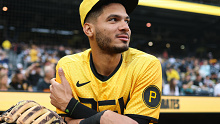 PITTSBURGH, PA - JUNE 27:   Tucupita Marcano #30 of the Pittsburgh Pirates looks on from the dugout prior to the game between the San Diego Padres and the Pittsburgh Pirates at PNC Park on Tuesday, June 27, 2023 in Pittsburgh, Pennsylvania. (Photo by Rob Tringali/MLB Photos via Getty Images)