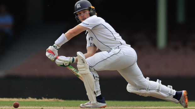 Will Pucovski of Victoria  bats during the Sheffield Shield match between New South Wales and Victoria at SCG, on February 17, 2024, in Sydney, Australia. (Photo by Mark Evans/Getty Images)