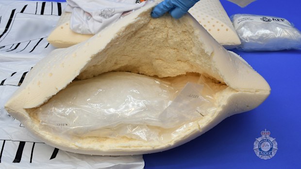 Three sentenced after allegedly smuggling 100 kilograms of cocaine in latex pillows in Western Australia.