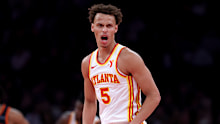 Dyson Danielsin action for Atlanta Hawks this season.
