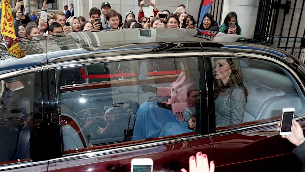 Queen Elizabeth and Kate Middleton share a blanket