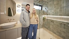 [EMBARGO 1/9/24] Jesse and Paige Main Ensuite Week 3 The Block 2024