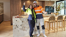EMBARGO 22/9 Courtney and Grant Kitchen Week 6 The Block 2024