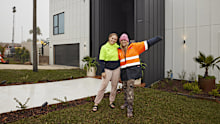 EMBARGO 31/10/2024 The Block Week 12 Maddy and Charlotte's Front Yard and Façade 