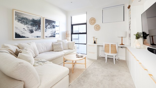 Luke and Jasmin's upstairs rooms on The Block 2020. 