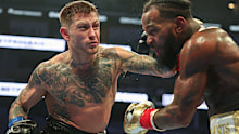Liam Paro lands a punch on Montana Love.