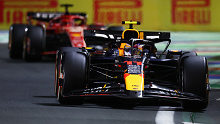 Sergio Perez of Red Bull Racing in the Saudi Arabian Grand Prix.