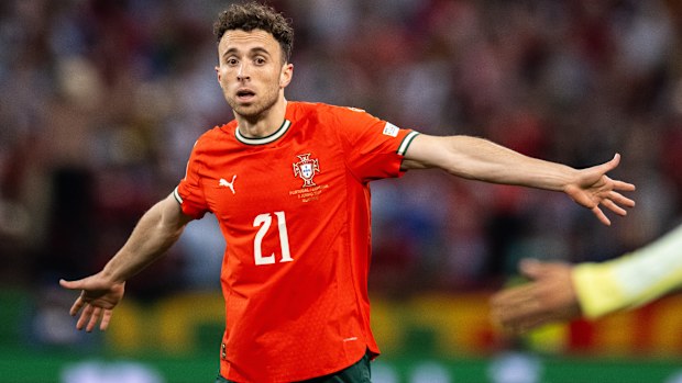 Diogo Jota of Portugal during the UEFA Nations League 2025 final.