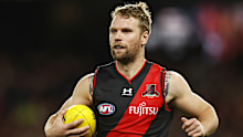 MELBOURNE, AUSTRALIA - JULY 17: Jake Stringer of the Bombers in action during the round 18 AFL match between the Essendon Bombers and the Gold Coast Suns at Marvel Stadium on July 17, 2022 in Melbourne, Australia. (Photo by Daniel Pockett/Getty Images)