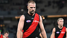 Jake Stringer of the Bombers looks dejected after thier loss to Adelaide in round 19.