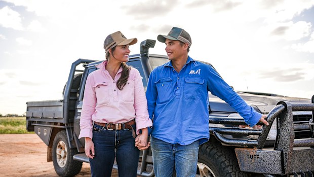 Lauren and Nick Jackson are goat farmers from Burndoo station, 2.5 hours north of Broken Hill in remote NSW.