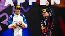 Isack Hadjar applauded Max Verstappen as the latter entered the podium after the running of the Dutch Grand Prix.