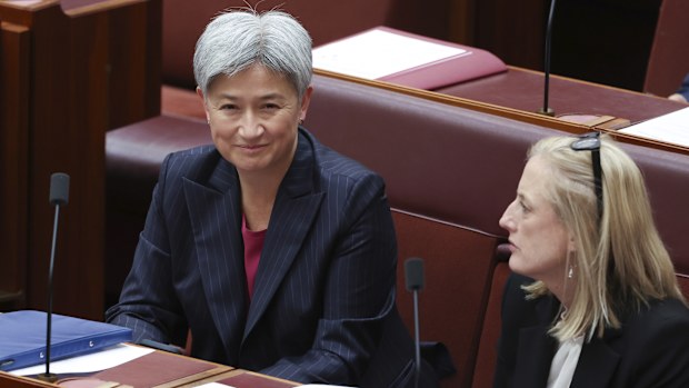 Leader of the Government in the Senate and Minister for Foreign Affairs Penny Wong and Minister for Finance, Minister for the Public Service and Minister for Women, Katy Gallagher in the Senate
