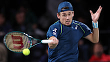 Alex de Minaur in action. 