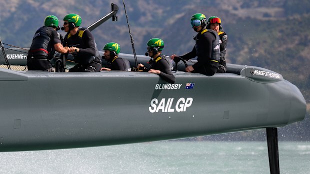 Team Australia helmed by Tom Slingsby.