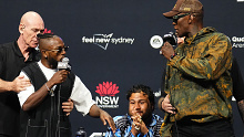 SYDNEY, AUSTRALIA - SEPTEMBER 07:  during the UFC 293 Press Conference at Qudos Bank Arena on September 7, 2023 in Sydney, Australia. (Photo by Chris Unger/Zuffa LLC)