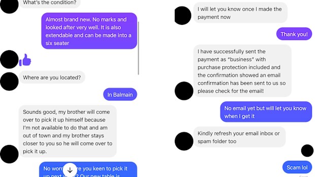 Marketplace scam