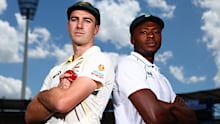 Pat Cummins and Kagiso Rabada in 2022. 