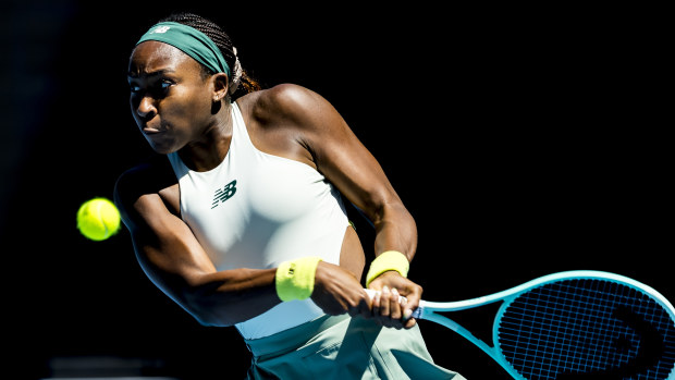 Coco Gauff of the United States at Melbourne Park.
