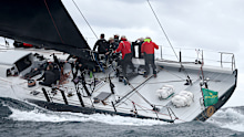 Moneypenny sails out of Sydney Harbour on day one. 