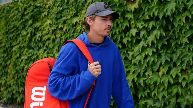Alex de Minaur at the All England Lawn Tennis and Croquet Club in London ahead of the Wimbledon Championships.