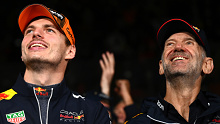 F1 world champion Max Verstappen (left) with Red Bull designer Adrian Newey.