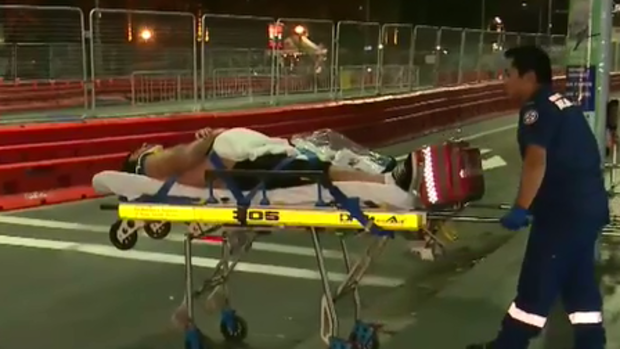 A 25-year-old man has suffered multiple injuries after allegedly being pushed down the stairs at Sydney's Town Hall railway station. (9NEWS)