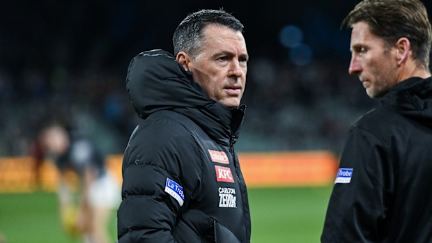 Craig McRae senior coach of the Magpies.