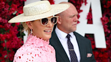 GOLD COAST, AUSTRALIA - JANUARY 17: Magic Millions ambassador Zara Tindall and Mike Tindal arrive for the Magic Millions Raceday at Gold Coast Turf Club at on January 17, 2026 in Gold Coast, Australia. (Photo by Chris Hyde/Getty Images)