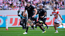 Brodie Retallick scored the opening try for New Zealand in their match against Japan.