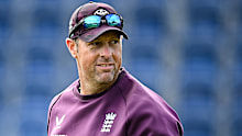 Dublin , Ireland - 17 September 2025; England head coach Marcus Trescothick before match one of the T20 International Series between Ireland and England at Malahide Cricket Ground in Dublin. (Photo By Seb Daly/Sportsfile via Getty Images)