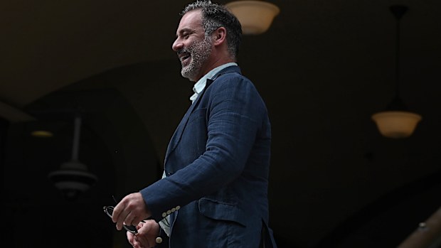 Andrew OKeefe leaves Downing Centre Court in Sydney  NSW. 14th December, 2022. 
